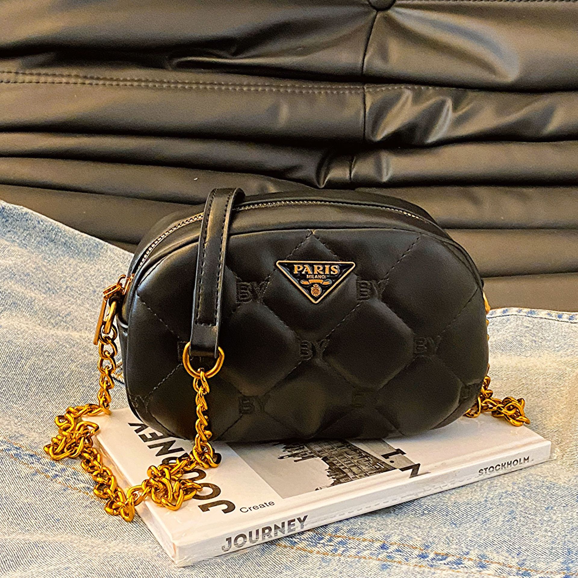 Women's popular bag diamond style fashionable high-end versatile chain crossbody bag carry bag